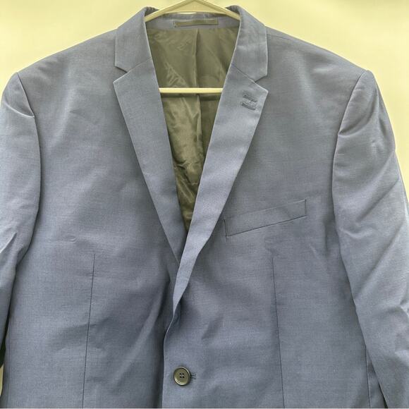 The Kooples Wool Blue Fitted Two Button Closure Suit Blazer Jacket Sz 38 NEW - Picture 4 of 13